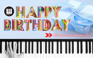 Sheet piano Happp birthday