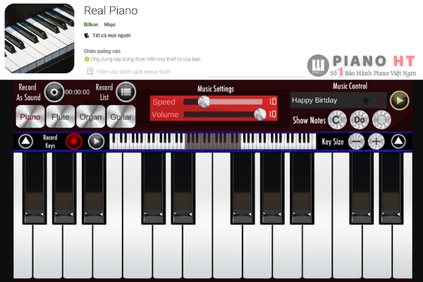 app chơi piano trên điện thoại