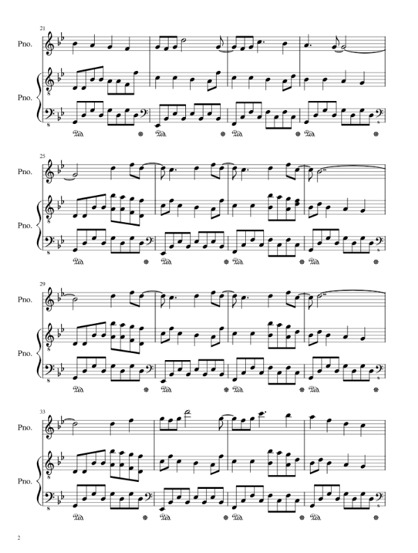 illusionary day time Piano Sheet