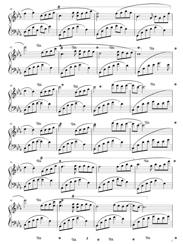 Sheet Piano Melody of the Night 5